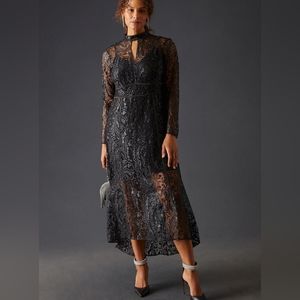 NWT Anthropologie Lasar Sheer Cut Midi  -20W